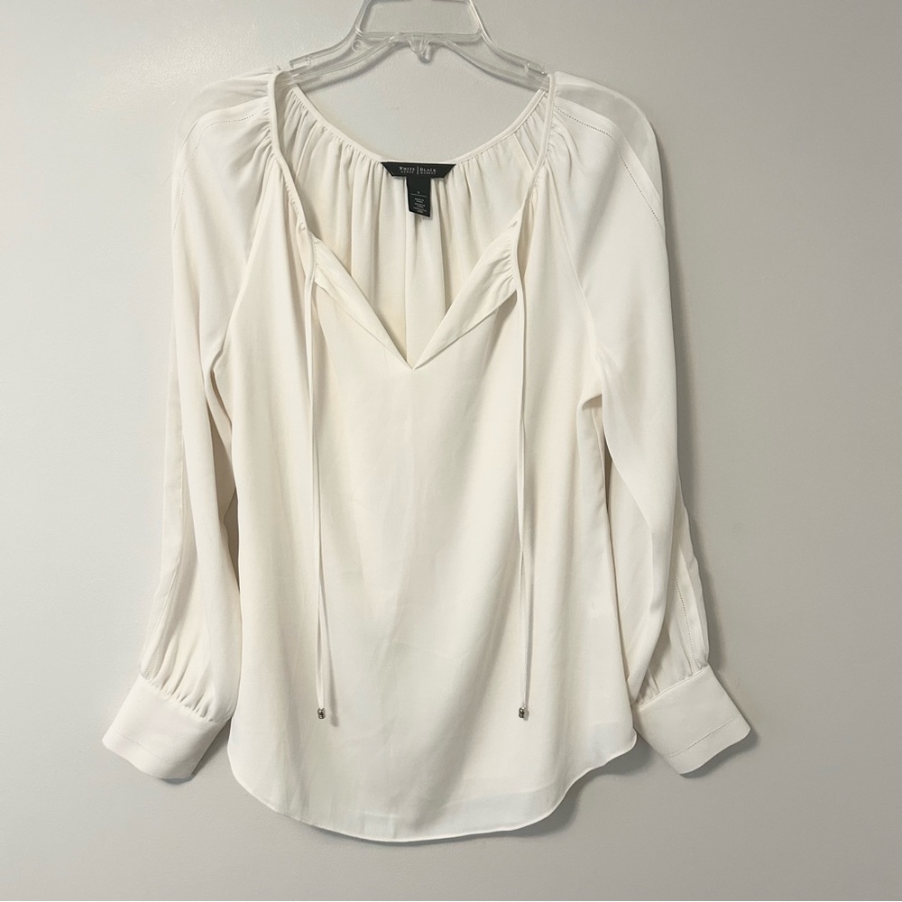 White House Black Market Peasant Blouse